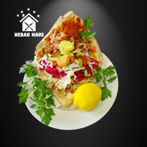 7. Chicken Döner im Brot mit Salat & Soße
